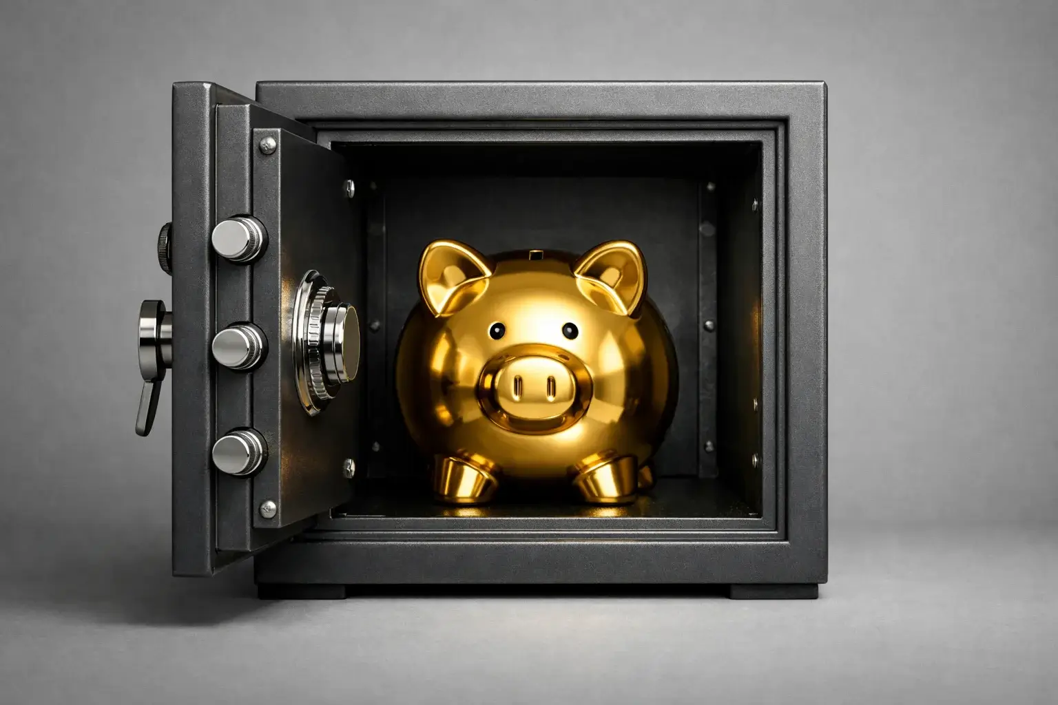 Escudo protegiendo monedas simbolizando protecci&oacute;n del capital