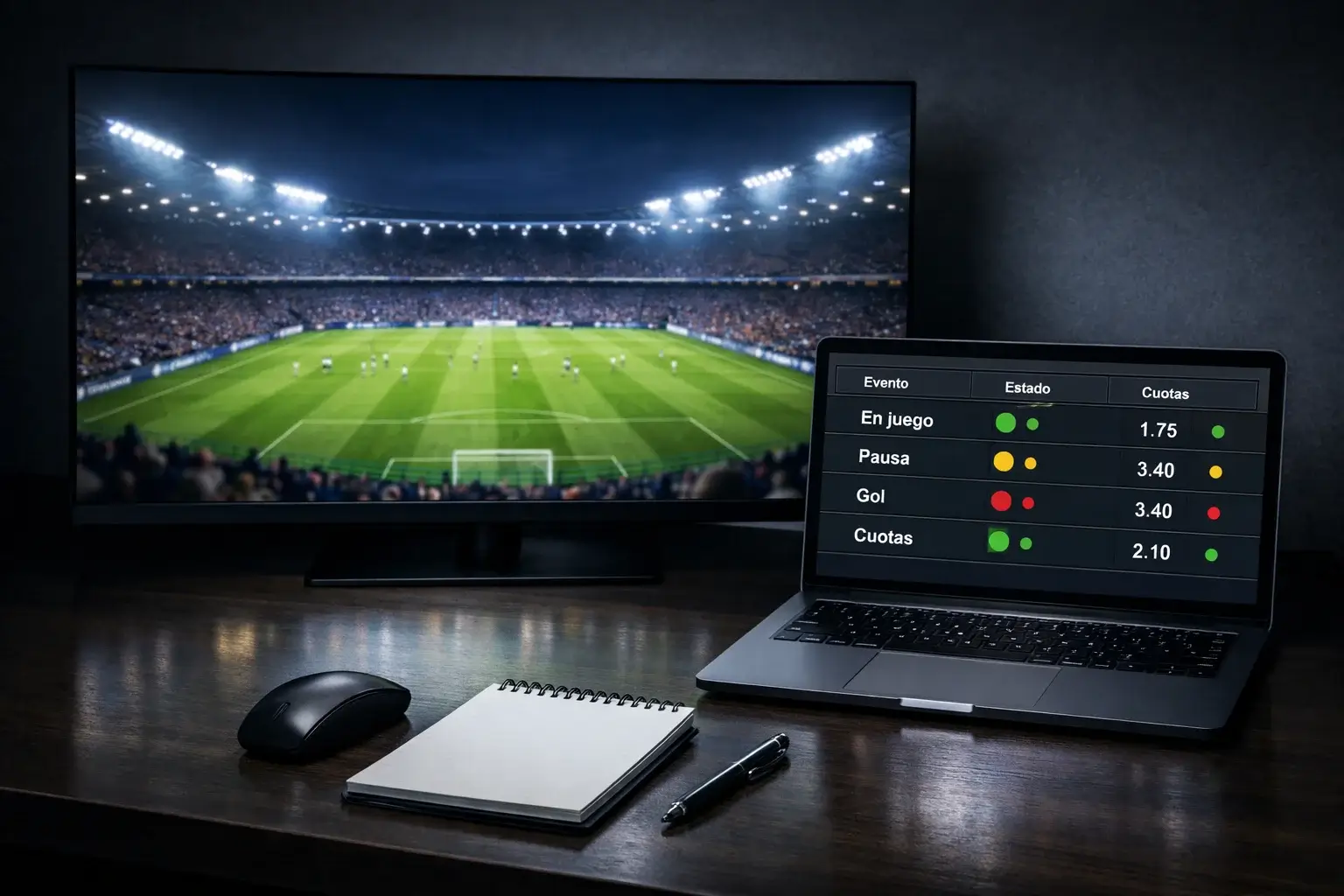 M&uacute;ltiples pantallas mostrando partidos de f&uacute;tbol en directo